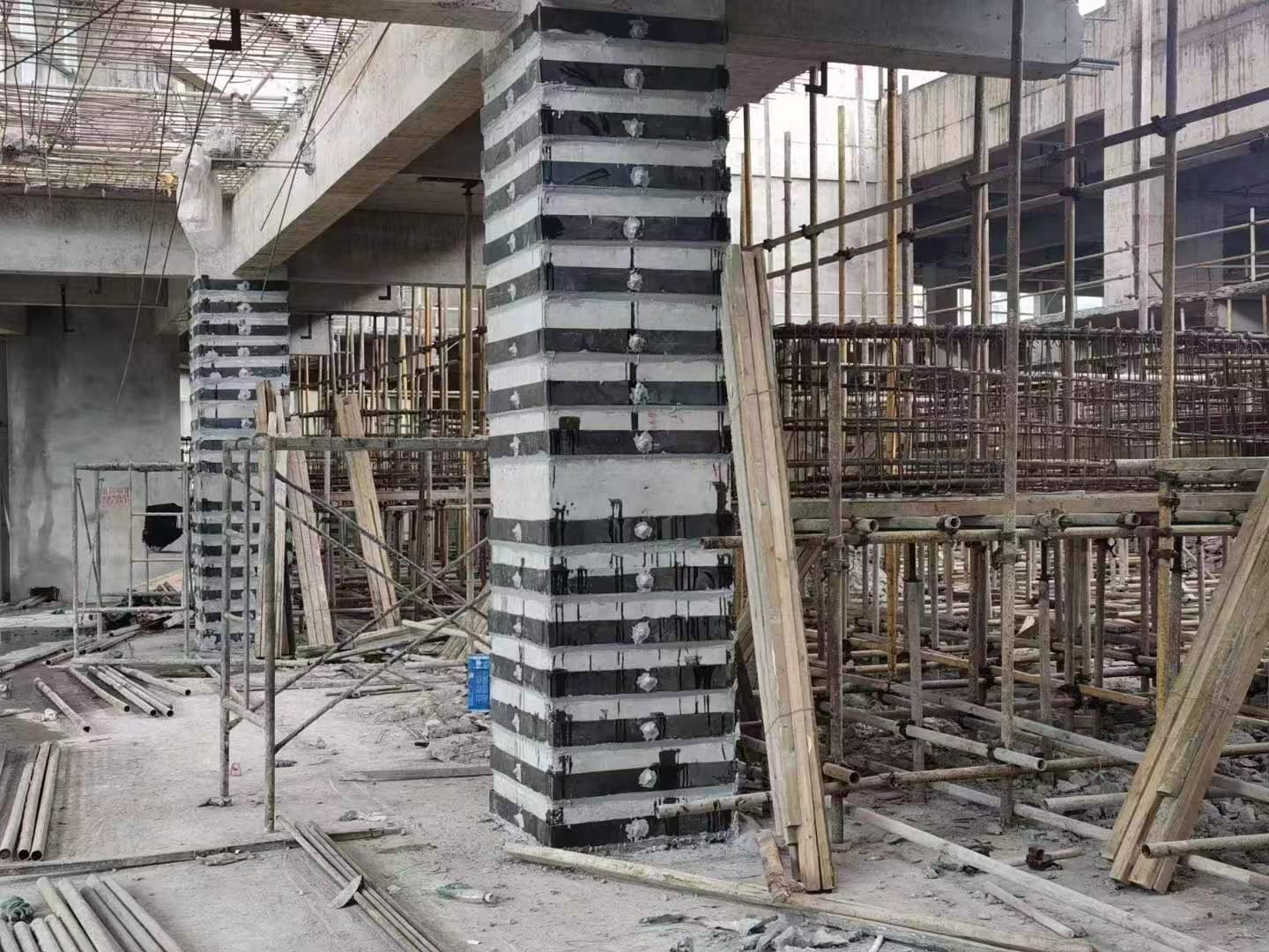 汉川柱子包钢加固施工方案